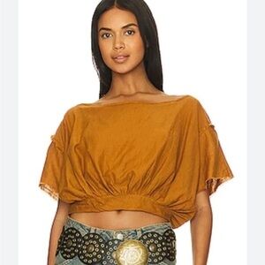 NWT- We The Free Cloud 9 Cropped Bubble Tee - size‎ Large